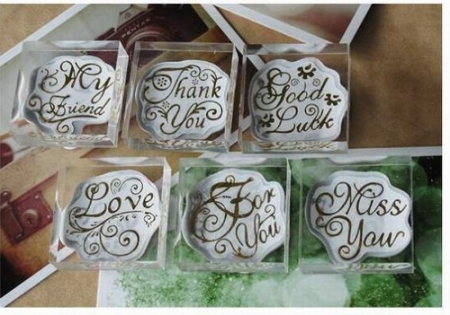 Con dấu mực nhựa trong chữ vuông