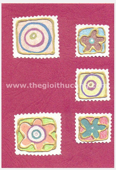 Thiệp đỏ nhiều hoa xinh