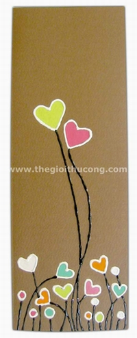 Thiệp mở - TM16 : Hai bông hoa tim