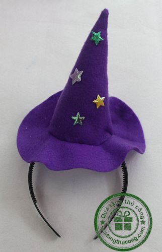 Băng đô nón phù thủy tím