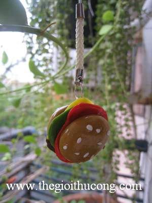 Bánh Hambuger đáng yêu  từ đất sét 