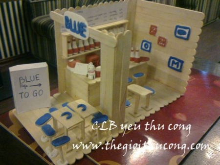 Mô hình Blue Coffee to go  của Vantrinh TRan