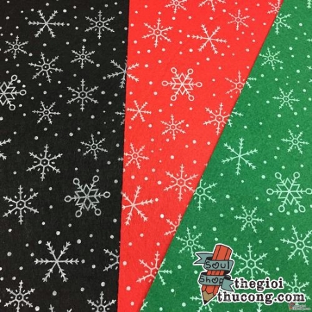 Vải nỉ họa tiết hoa tuyết