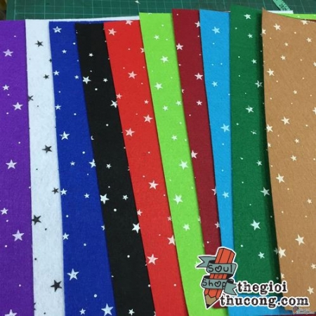 Vải nỉ họa tiết sao