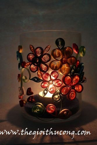 Lồng đèn thủy tinh hoa xoắn