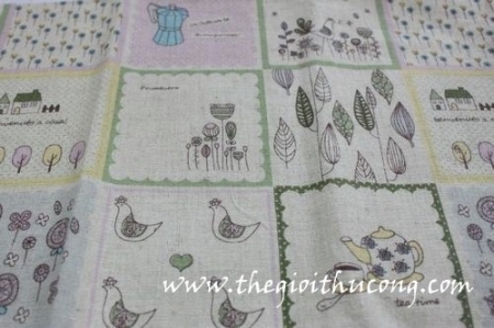 Vải vintage khung cảnh