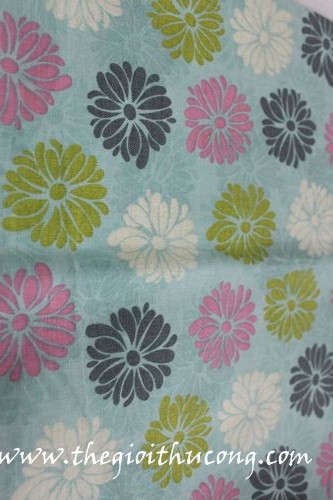 Vải vintage hoa 4 màu