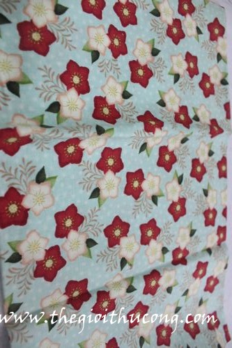 Vải vintage hoa trang nguyên
