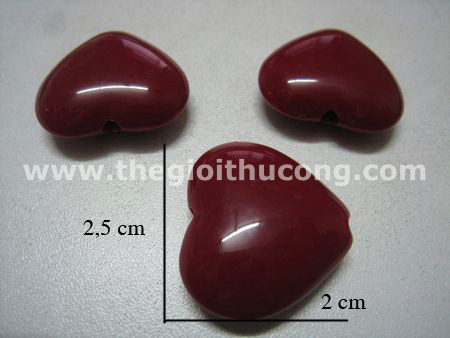 Nhựa tim đỏ 2,5cm