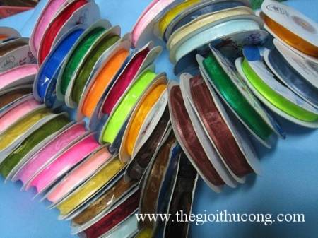 Dây ruybăng voan các màu 1.5 cm