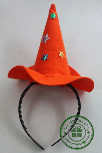 Băng đô nón phù thủy cam