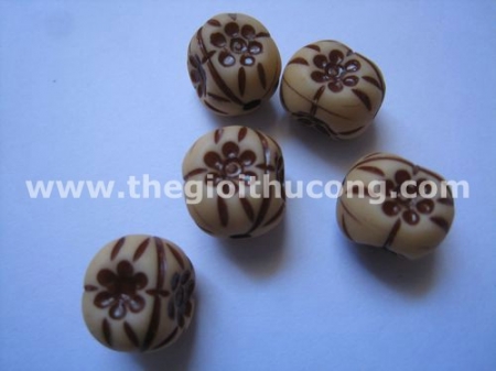 Hạt nhựa giả gỗ hình tròn