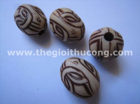 Hạt nhựa giả gỗ hình bầu