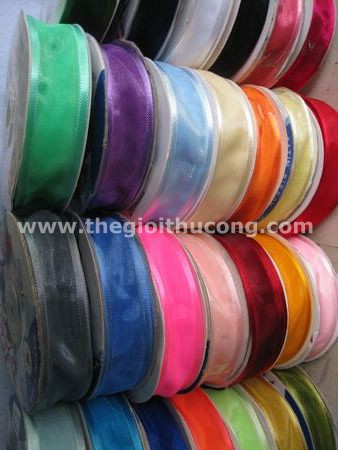 Dây ruybăng voan các màu 3 cm