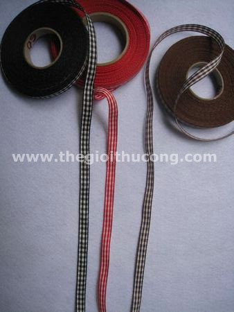 dây ruybăng sọc caro 1 phân