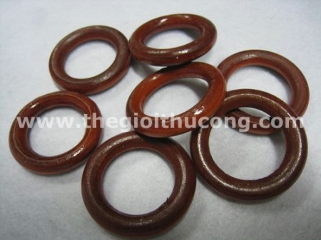 Vòng gỗ tròn màu nâu 4cm