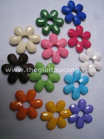 Nhựa hình hoa lớn 6 cánh các màu