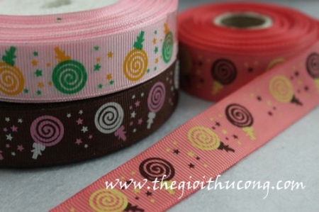 Dây ruybăng gân kẹo mút 2 phân