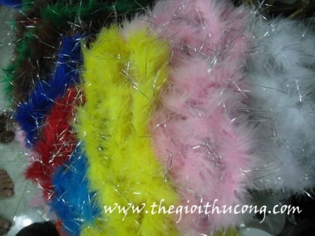 Dây lông kim tuyến ( làm hoa gấu bông)