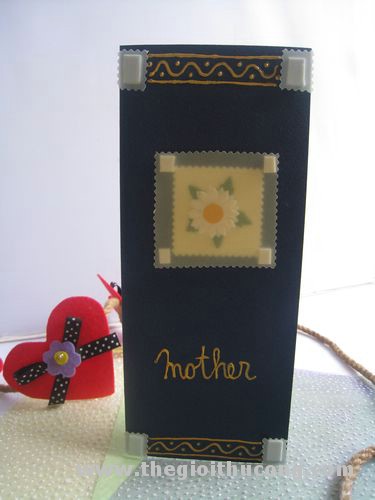 Thiệp Mother hoa trắng ( thiệp cho mẹ)