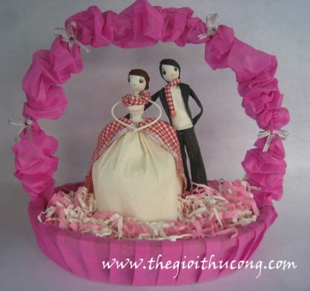 Búp bê đôi giỏ ( caro)