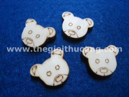 Gỗ trắng khắc hình gấu