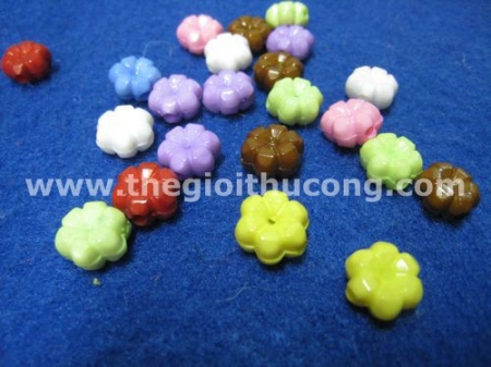Hạt nhựa hoa 5 cánh tròn dày
