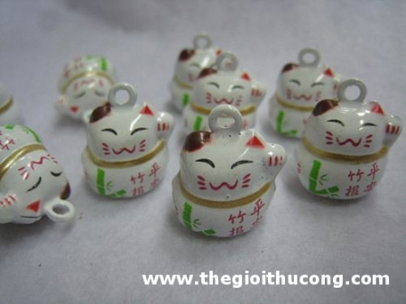 Lục lạc mèo trắng thần tài lớn