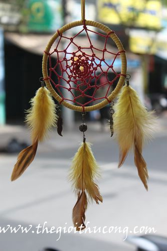  Dreamcatcher mẫu 6 ( vàng đỏ )