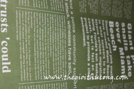 Giấy vintage - báo xanh