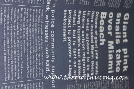 Giấy vintage - báo xanh dương