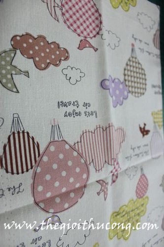 Vải vintage bong bóng K2