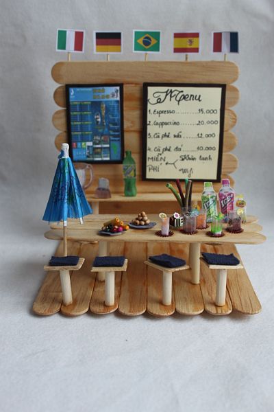 Quán cafe từ que kem gỗ