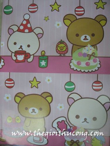 Giấy hoạt hình gấu nâu-trắng