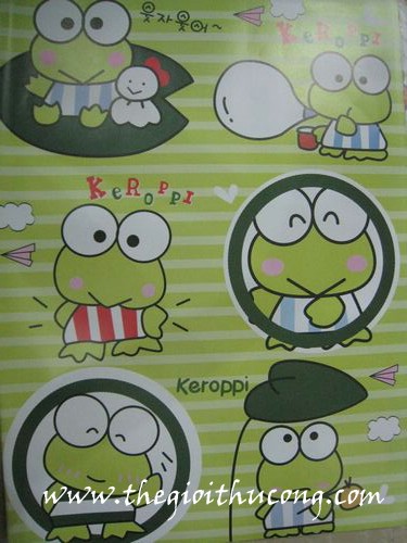 Giấy hoạt hình ếch xanh