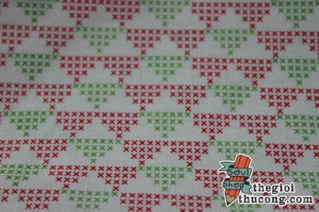  Vải vintage 32 - chữ thập tam giác