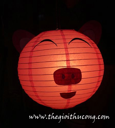 Lồng đèn heo hồng