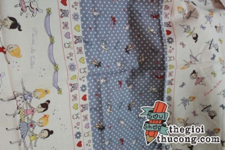 Vải vintage 44- bale xanh