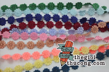 Ruybang hoa cúc dập làm dreamcatcher