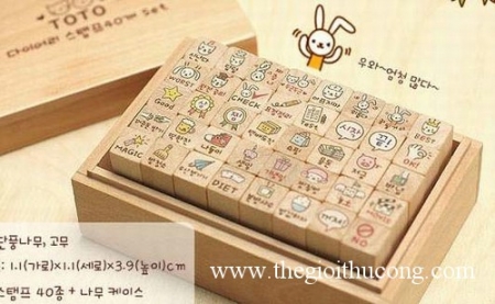 Bộ con dấu  gỗ  To To 