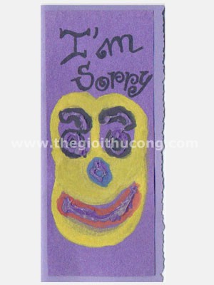 Thiệp xin lỗi mặt cười