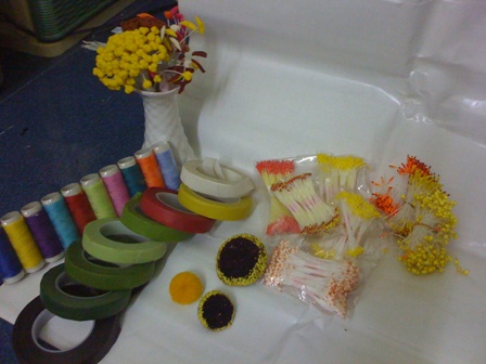 Nguyên vật liệu, dụng cụ làm hoa voan